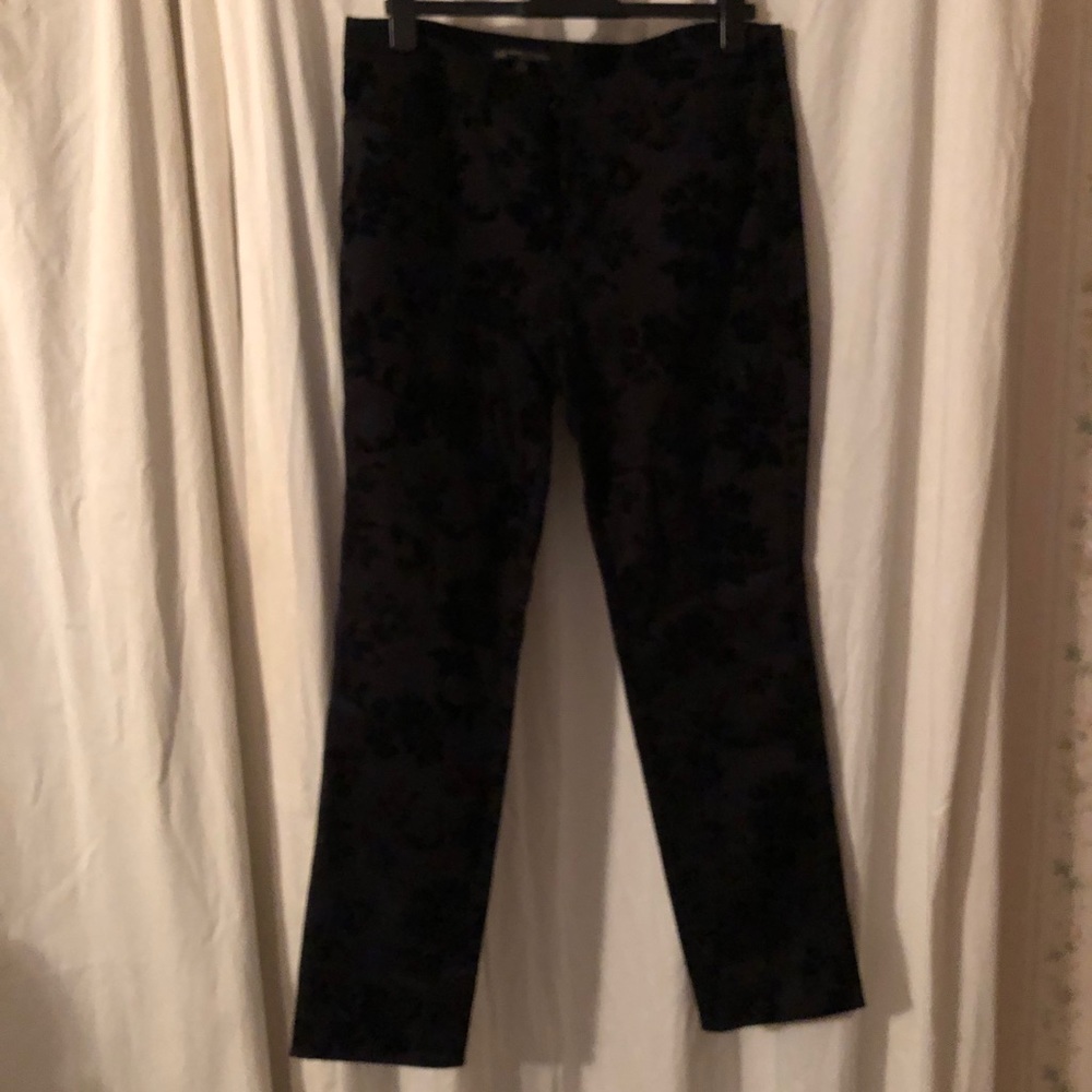 Brooks brothers cotton pants w/velvet design